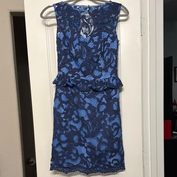 chinese dress ladies Lilly Pulitzer Blue Hot Pink Lace Dress Size 6 main image 0